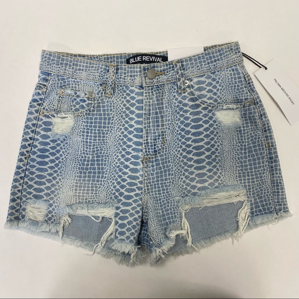 NWT Blue Revival denim snake shorts